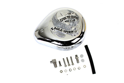 Wyatt Gatling Live to Ride Teardrop Air Cleaner – Sportster, Dyna, Softail, FXR & Touring