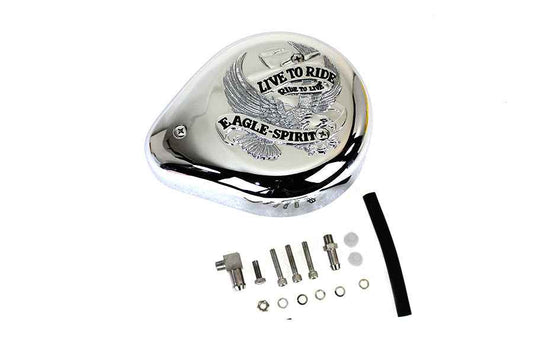 Wyatt Gatling Live to Ride Teardrop Air Cleaner – Sportster, Dyna, Softail, FXR & Touring