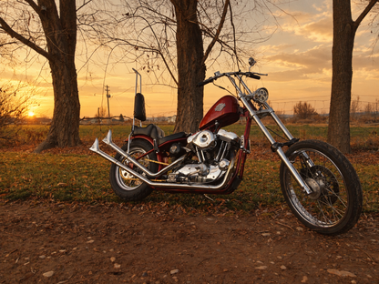 Paughco 49" Captain America Sissy Bar – Chrome – Rigid Chopper